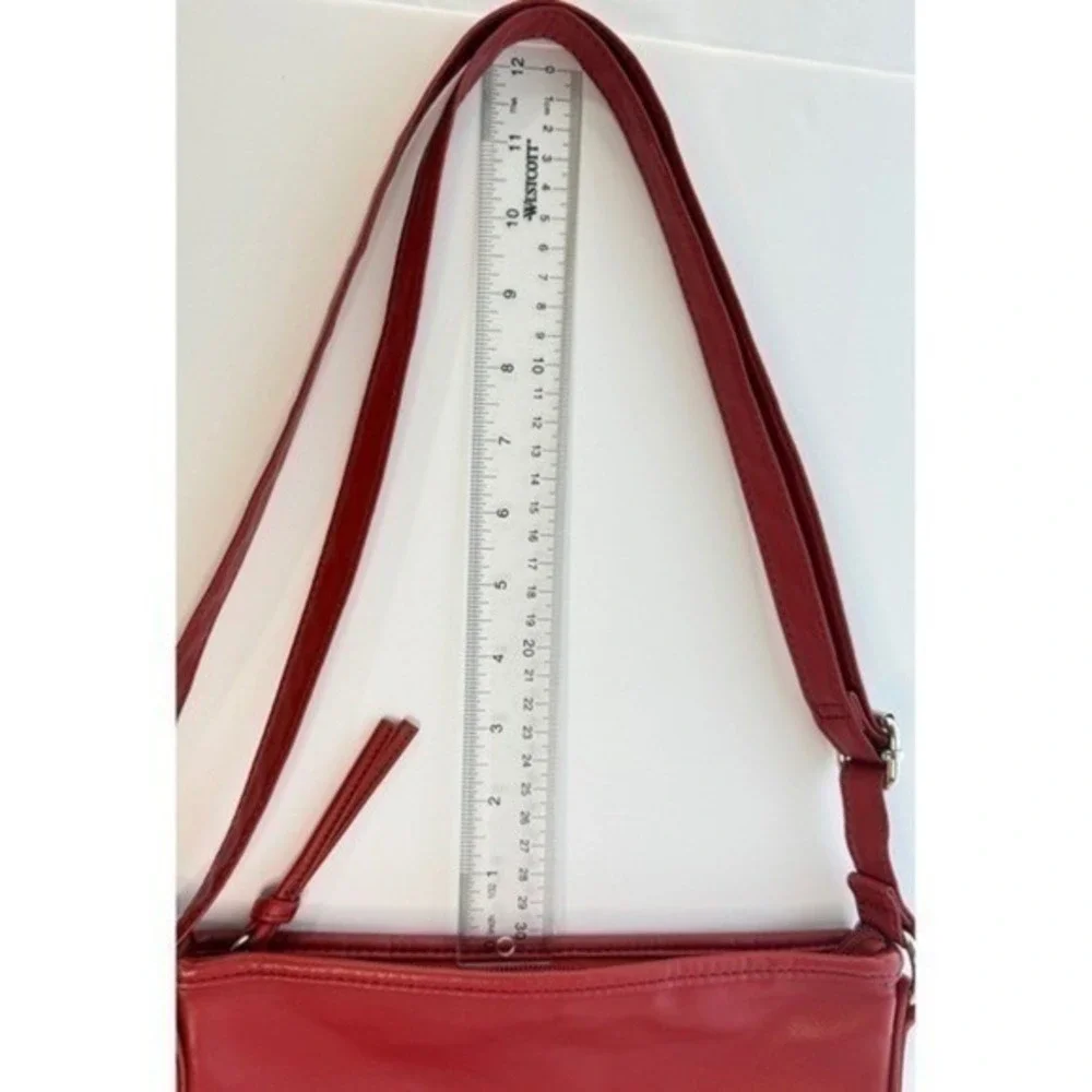 Bueno Purse Bag Red Women's Medium Faux Leather Multi Pocket‎